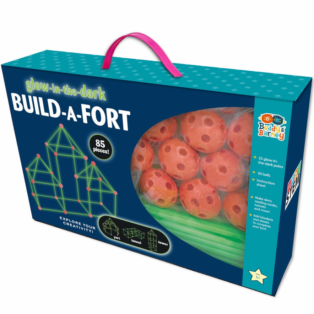 Buddy & Barney Wonderbox Workshop 85pc Glow-In-The-Dark Build-A-Fort Set