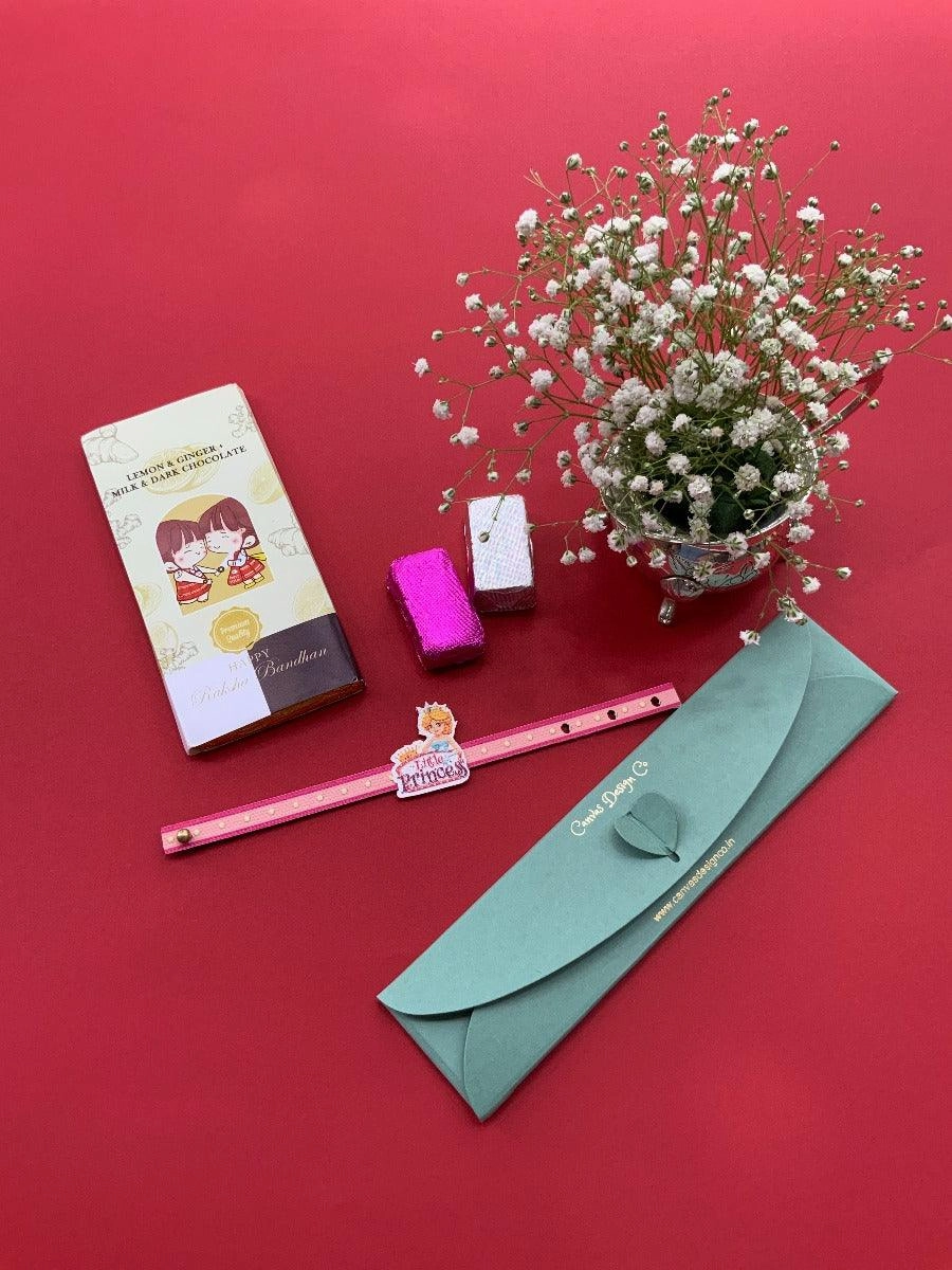 Canvas Design Little Princess Pink Rakhi/Band For Kids Ages 3-12 Years
