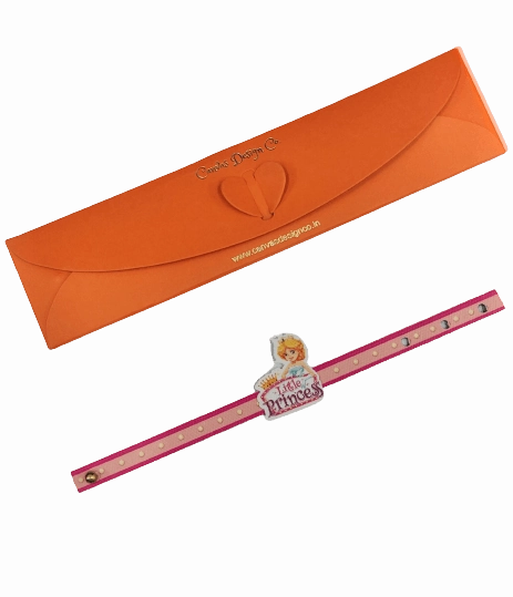 Canvas Design Little Princess Pink Rakhi/Band For Kids Ages 3-12 Years