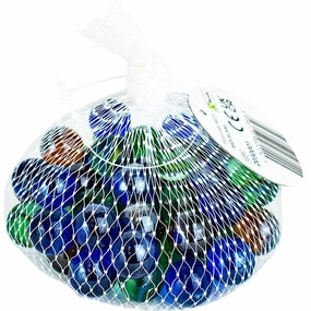Children's Bag of 40 Small Classic Marbles In Assorted Designs