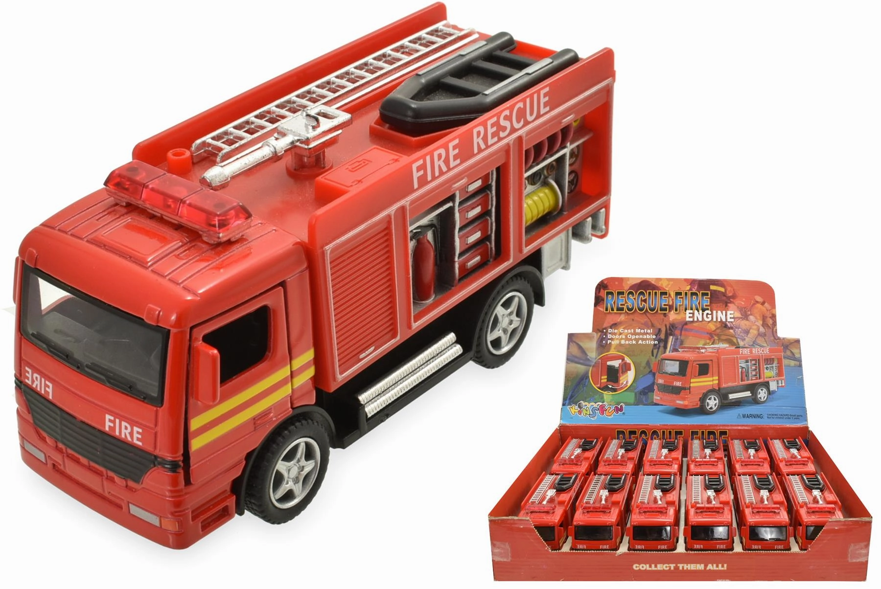 Children's Pull Back Die-cast Fire Engine Model Toy