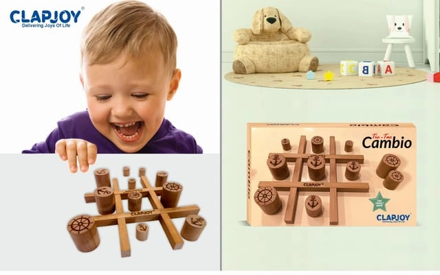 Clapjoy Tic Tac Cambio Board Game For Adults And Kids Of Age 5 Years And Above