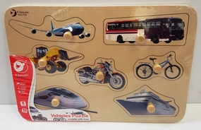 Classic World Vehicles Puzzle With Knobs