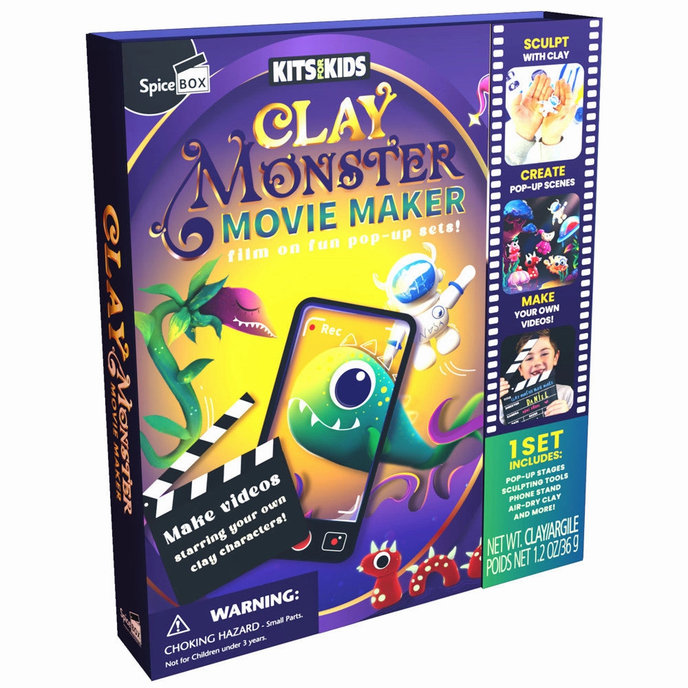 Clay Monster Movie Magic Set - DIY Filmmaking Kit, Ages 8 
