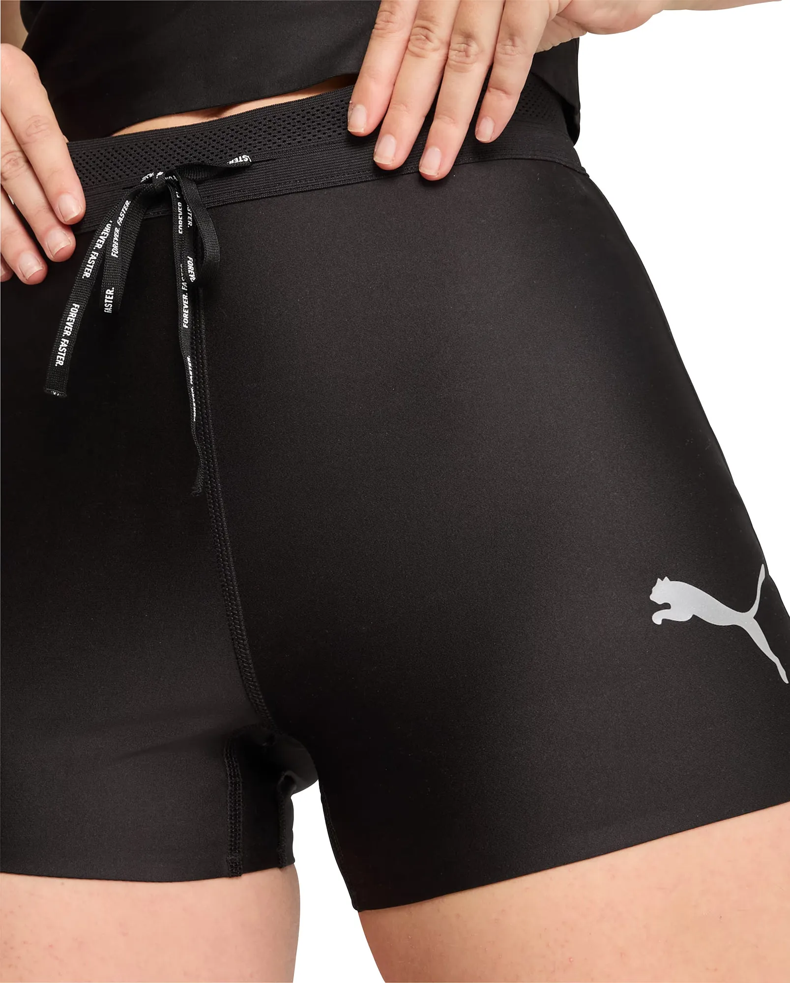 Clothing Puma  Women Puma Raceday Ultraform 3 Inch Womens Short Running Tights - Black