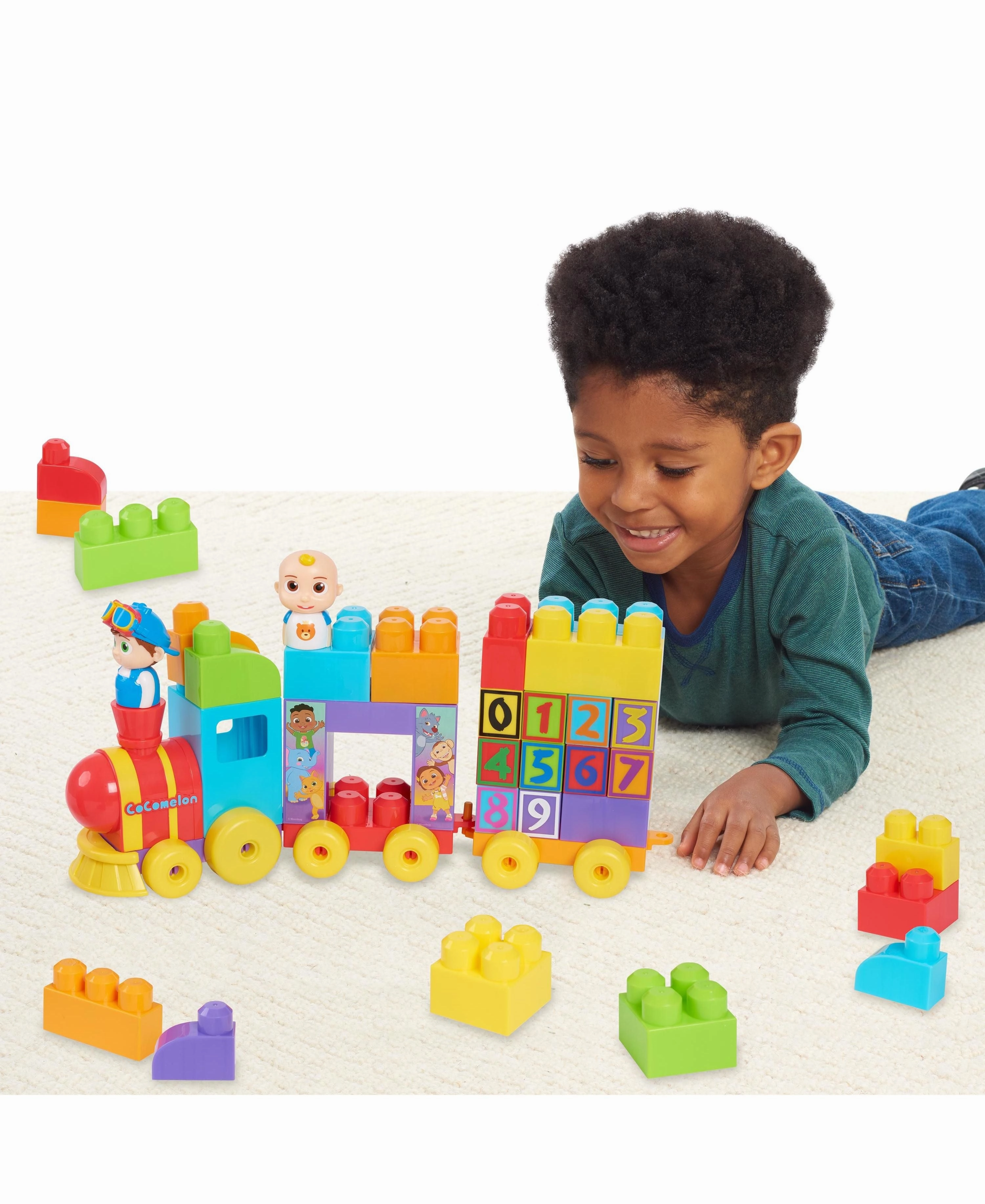CoComelon Educational Stacking Train Playset with JJ and TomTom Figures