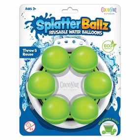 CocoNut Outdoor SplatterBallz Magnetic Water Balloon Battle Kit - Green, Outdoor Games for Kids 5 