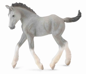 Collecta Shire Horse Foal Grey Figure (Red)