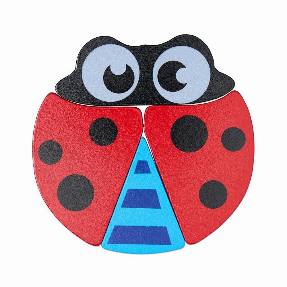 Colourful Four Piece Beetle Puzzle