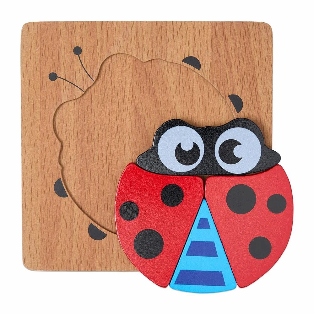 Colourful Four Piece Beetle Puzzle