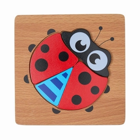 Colourful Four Piece Beetle Puzzle