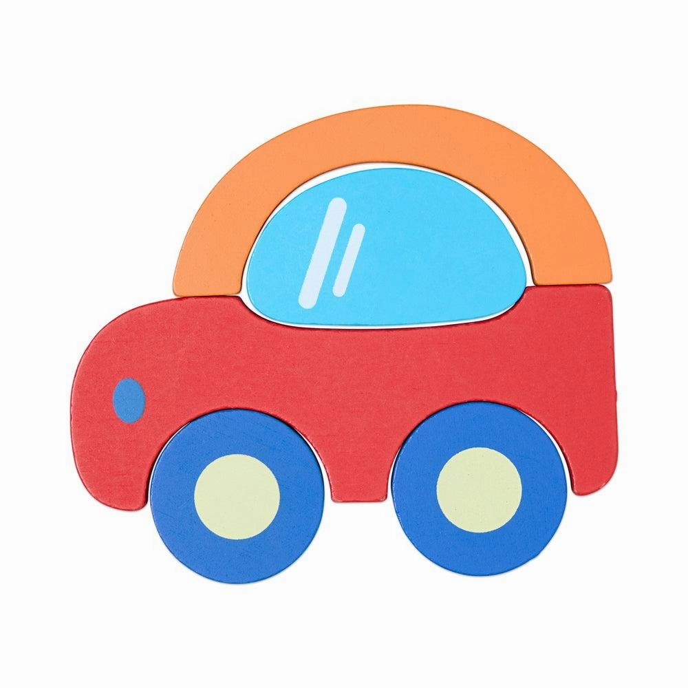 Colourful Four Piece Car Puzzle