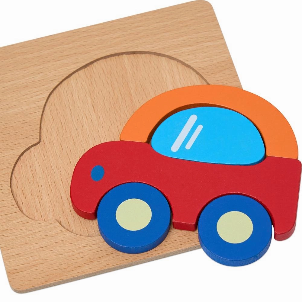 Colourful Four Piece Car Puzzle