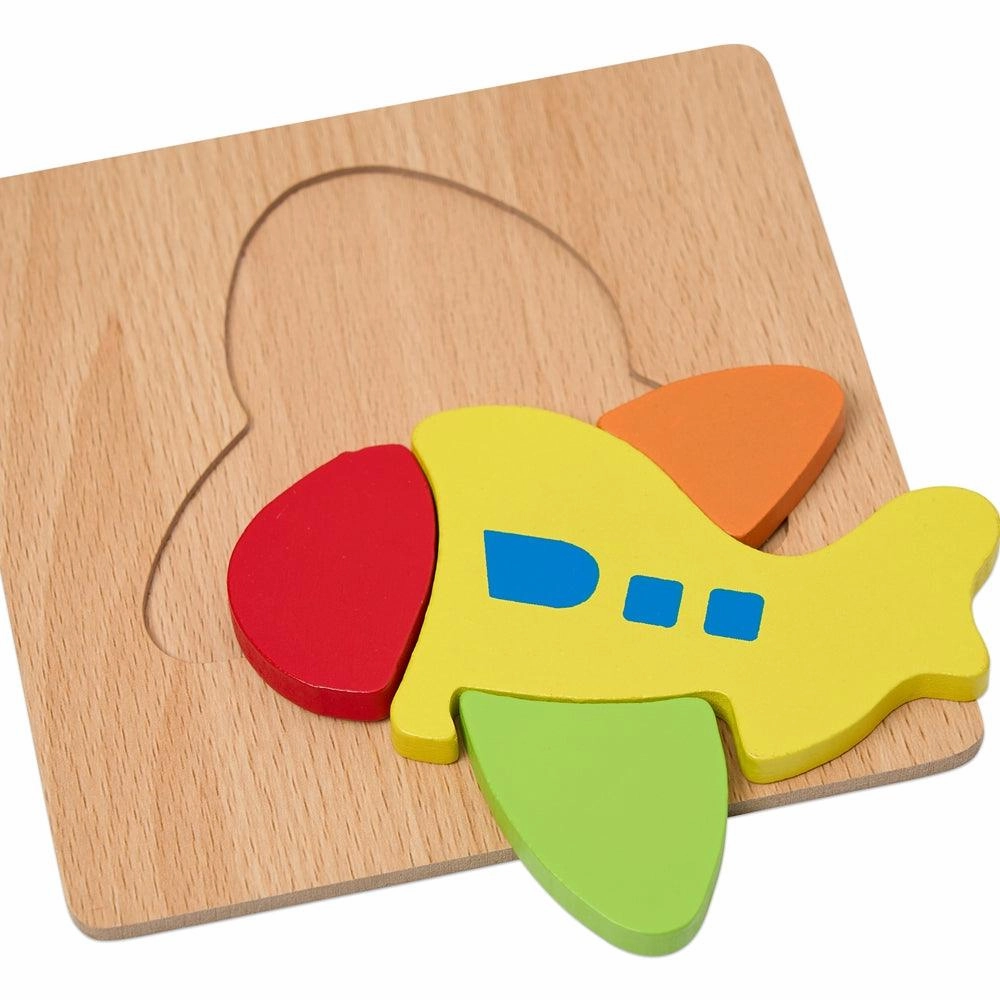 Colourful Four Piece Plane Puzzle