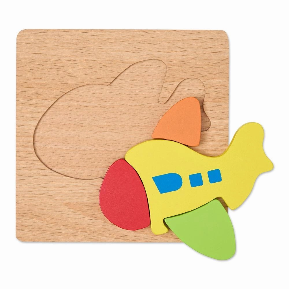 Colourful Four Piece Plane Puzzle