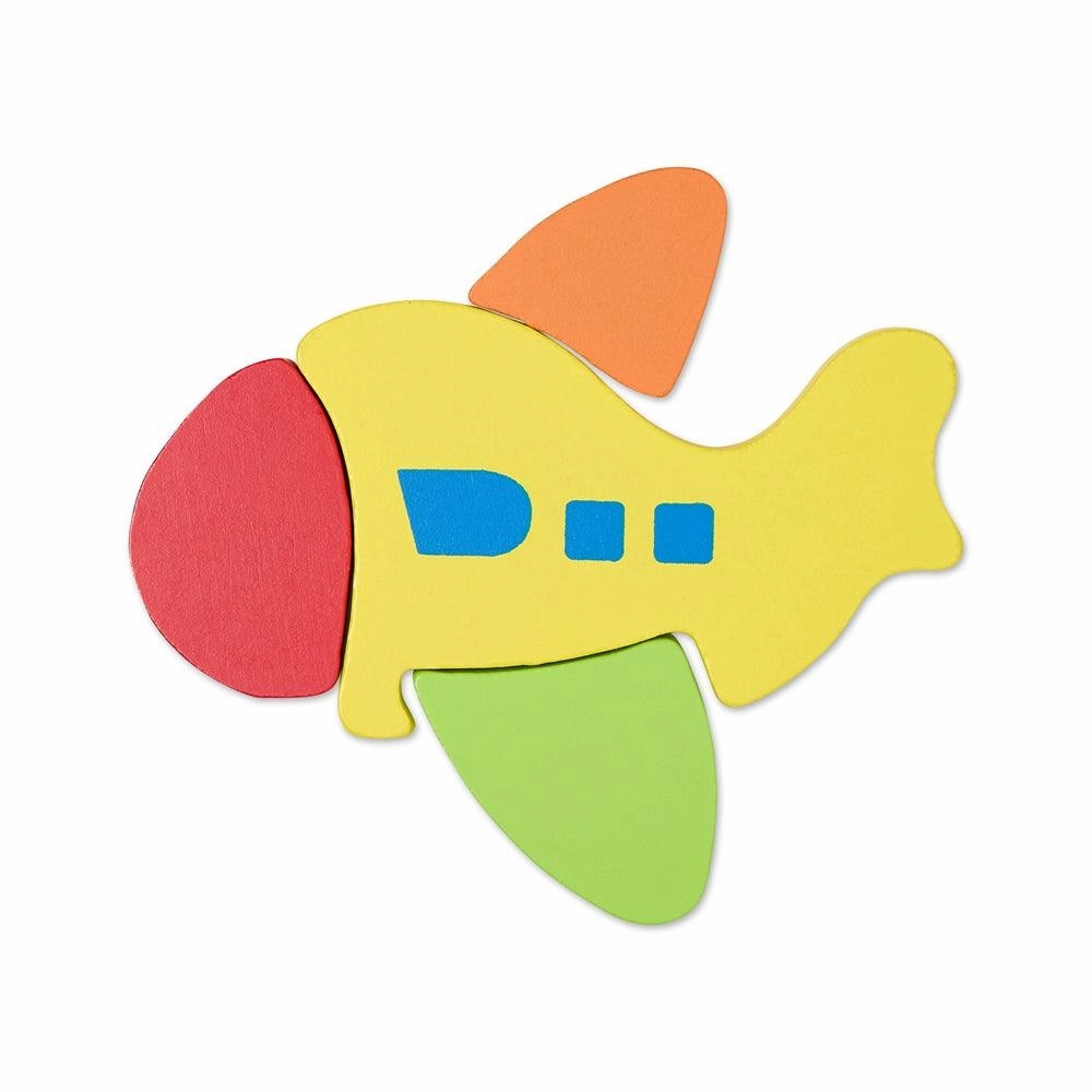 Colourful Four Piece Plane Puzzle