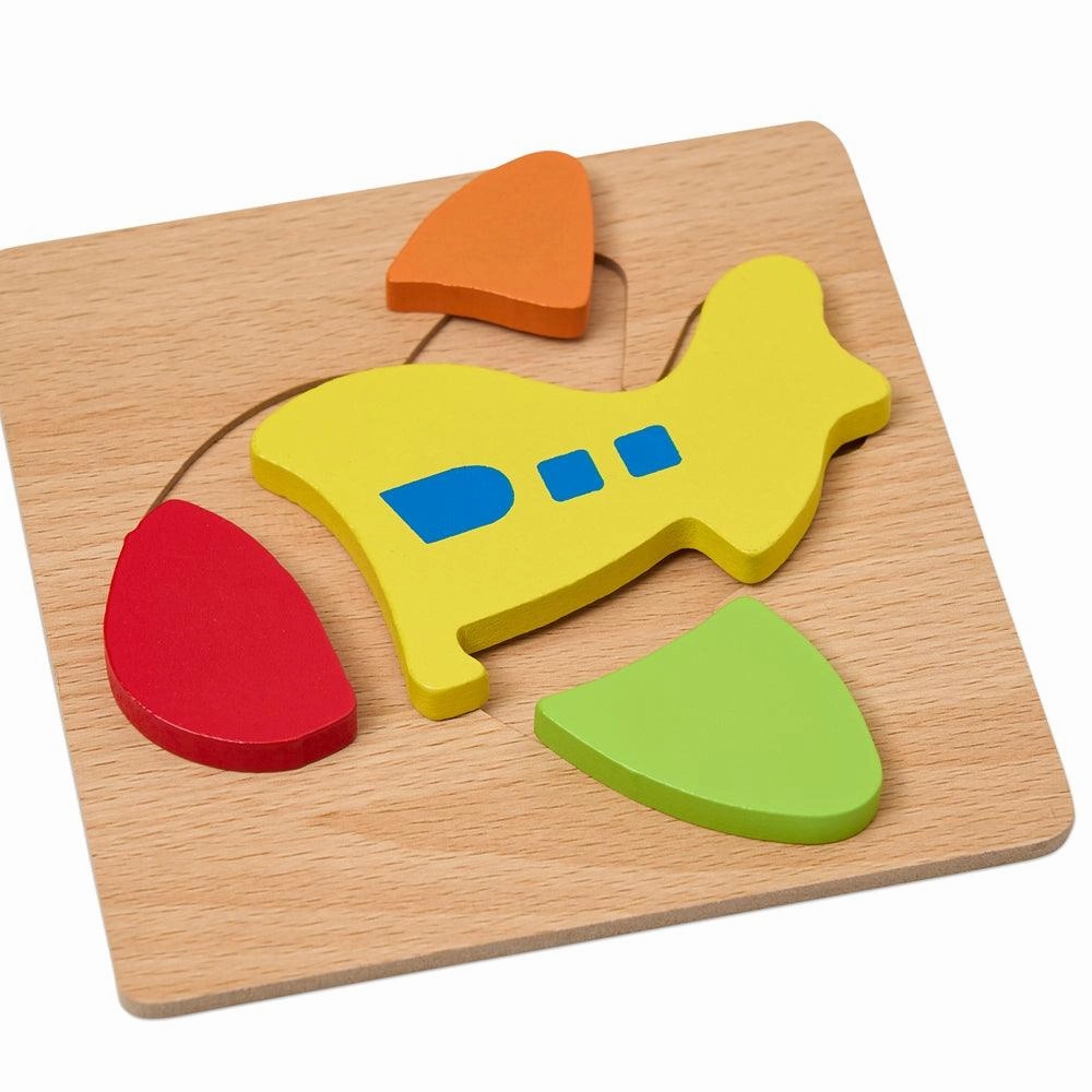 Colourful Four Piece Plane Puzzle