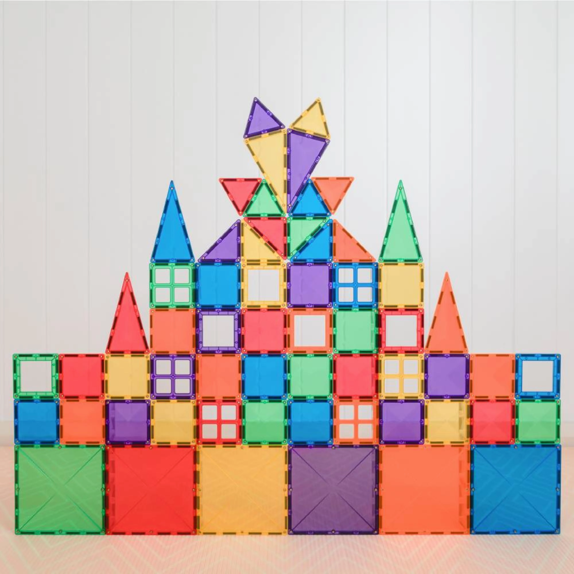 CONNETIX Magnetic Tiles 60 Piece Rainbow Starter Pack