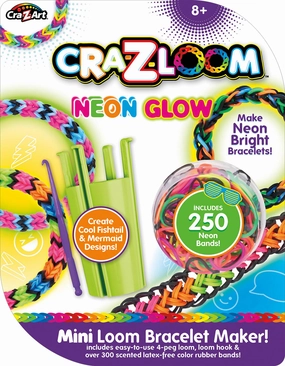 Cra-Z-Art Cra-Z-Loom Mini Loom Bracelet Maker Neon Glow