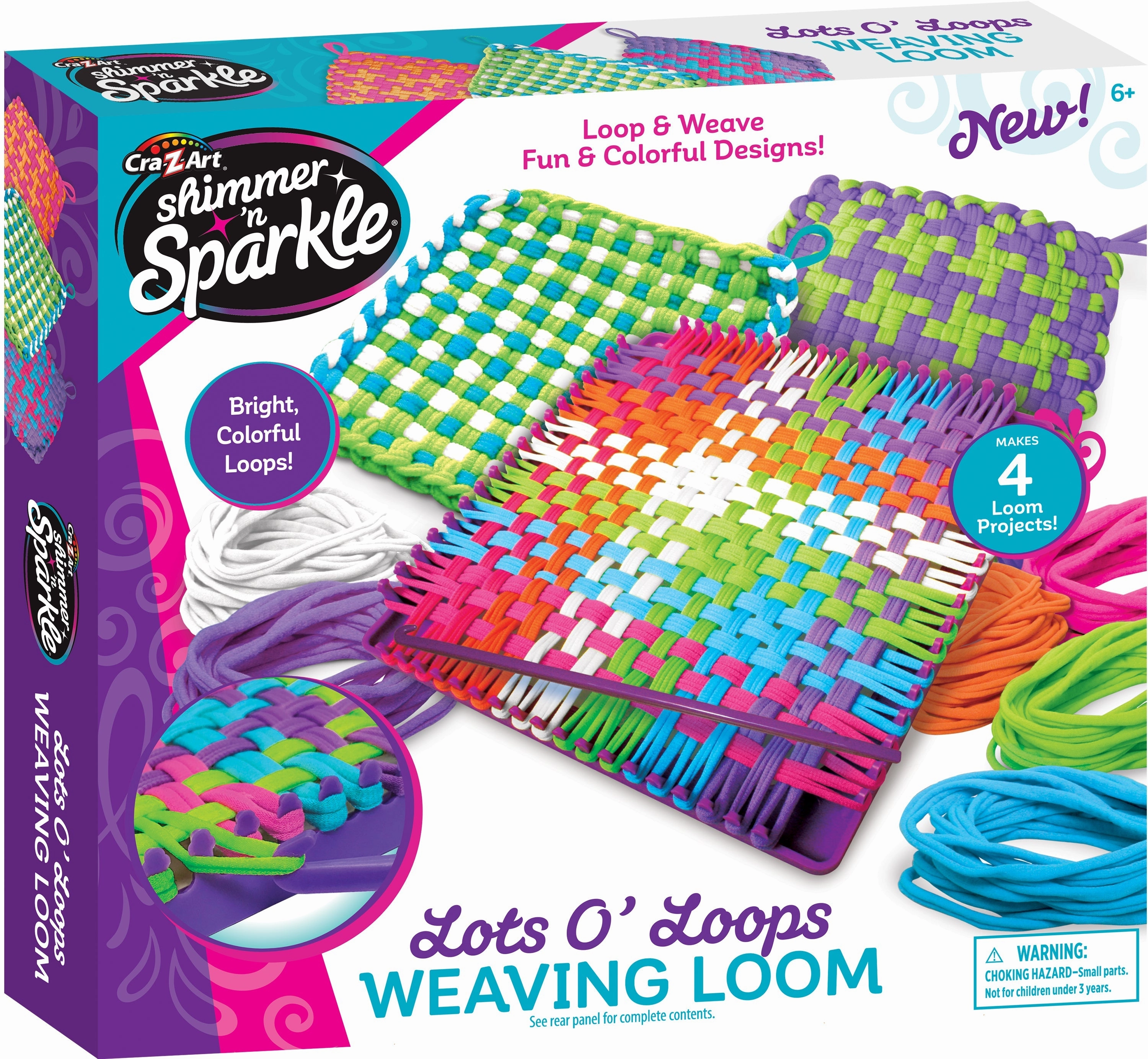 Cra-Z-Art Shimmer 'N Sparkle Lots O' Loops Weaving Loom.
