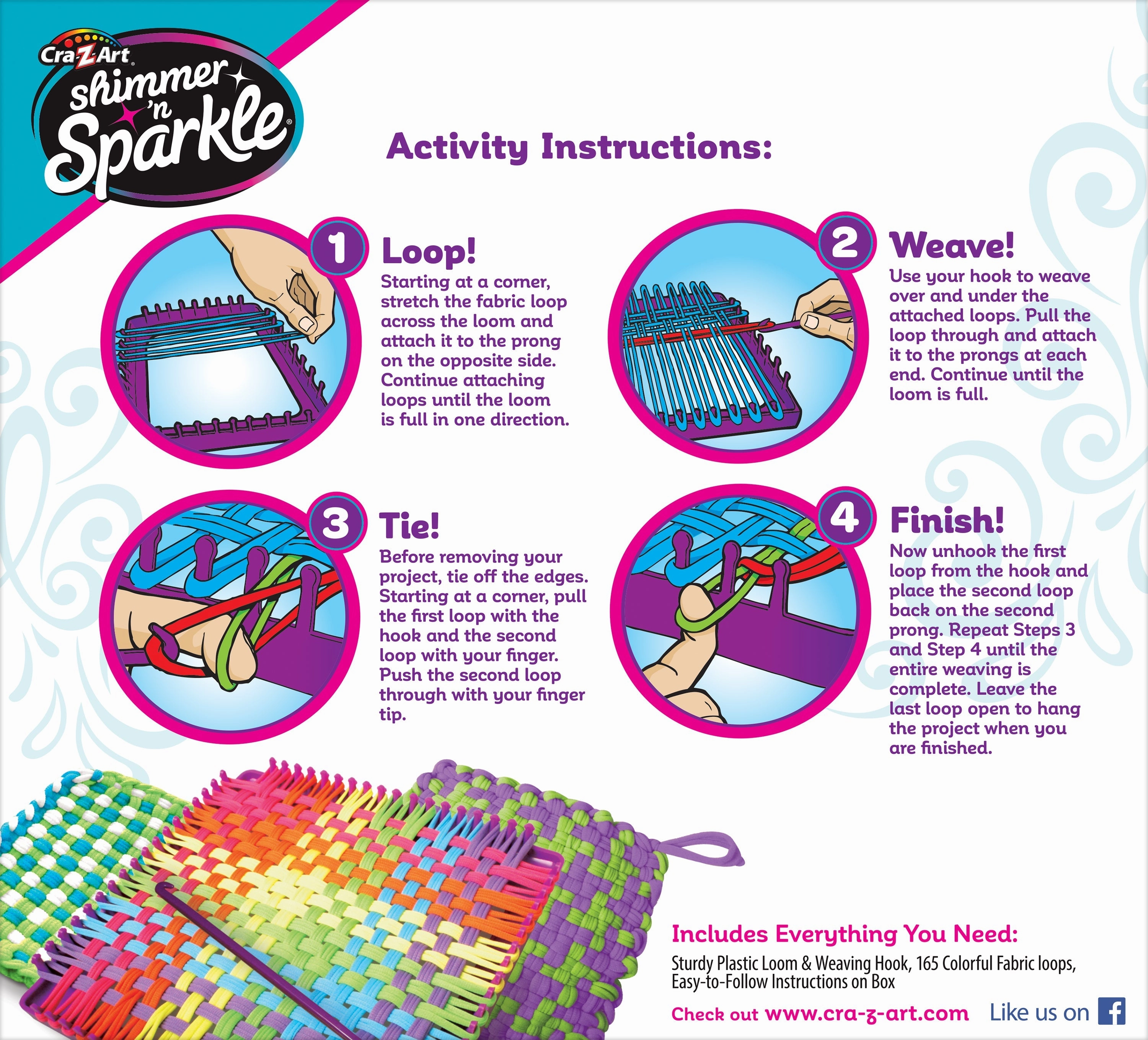 Cra-Z-Art Shimmer 'N Sparkle Lots O' Loops Weaving Loom.