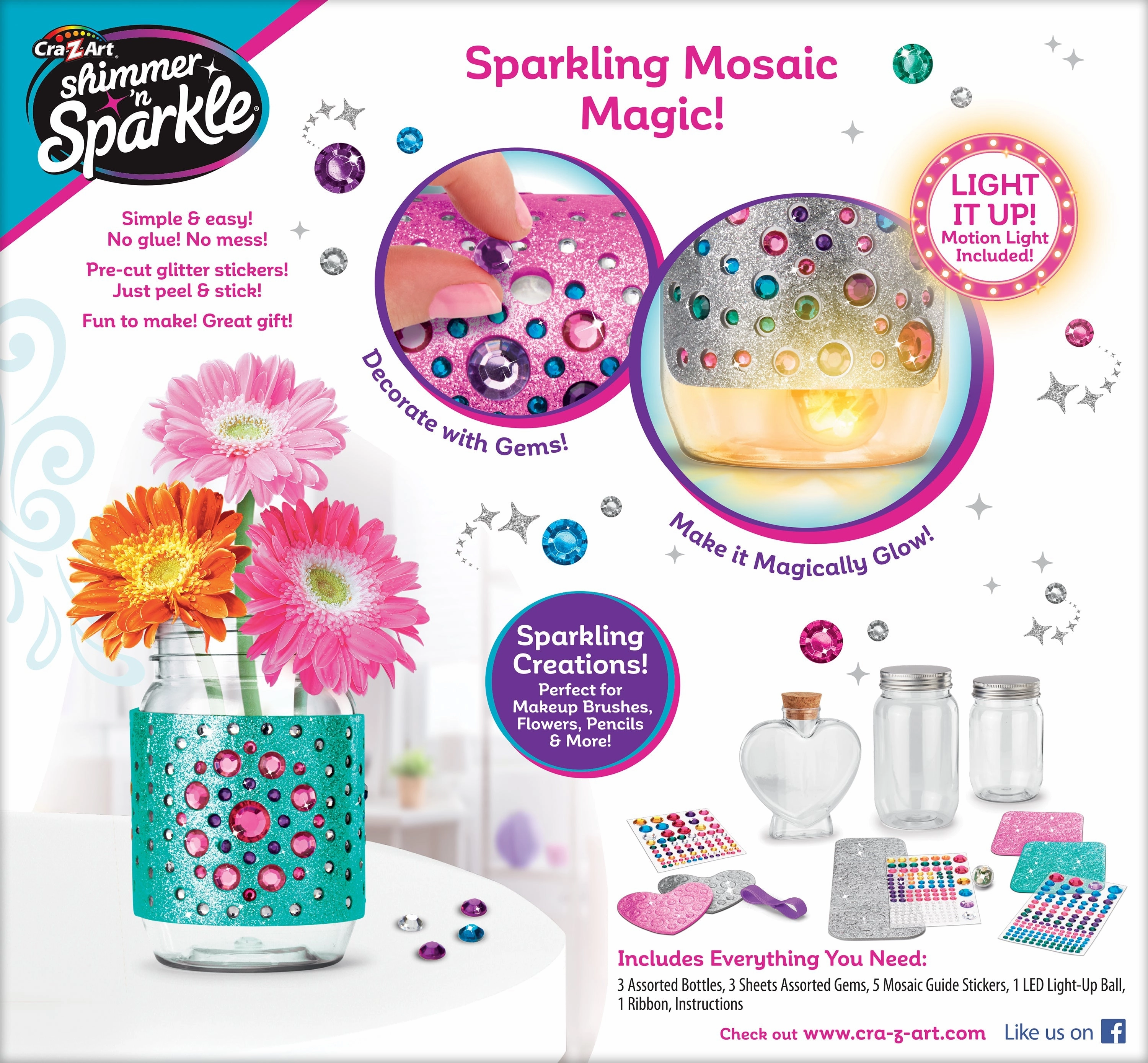 Cra-Z-Art Shimmer 'N Sparkle Sparkling Mosaic Gem Creations
