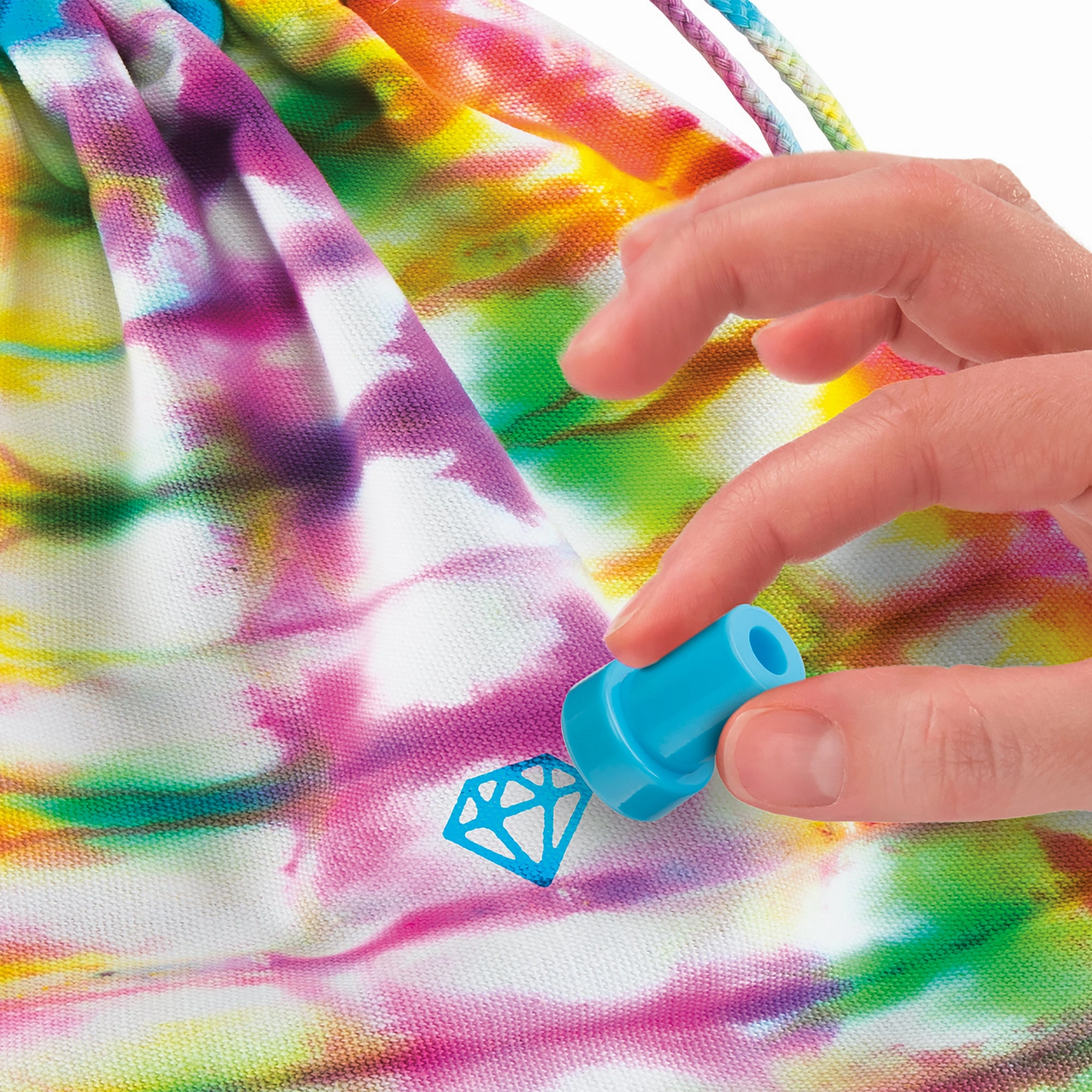 Cra-Z-Art Shimmer N' Sparkle Tie Dye Fashion Tote & Headband Kit - Pink/Yellow/Blue