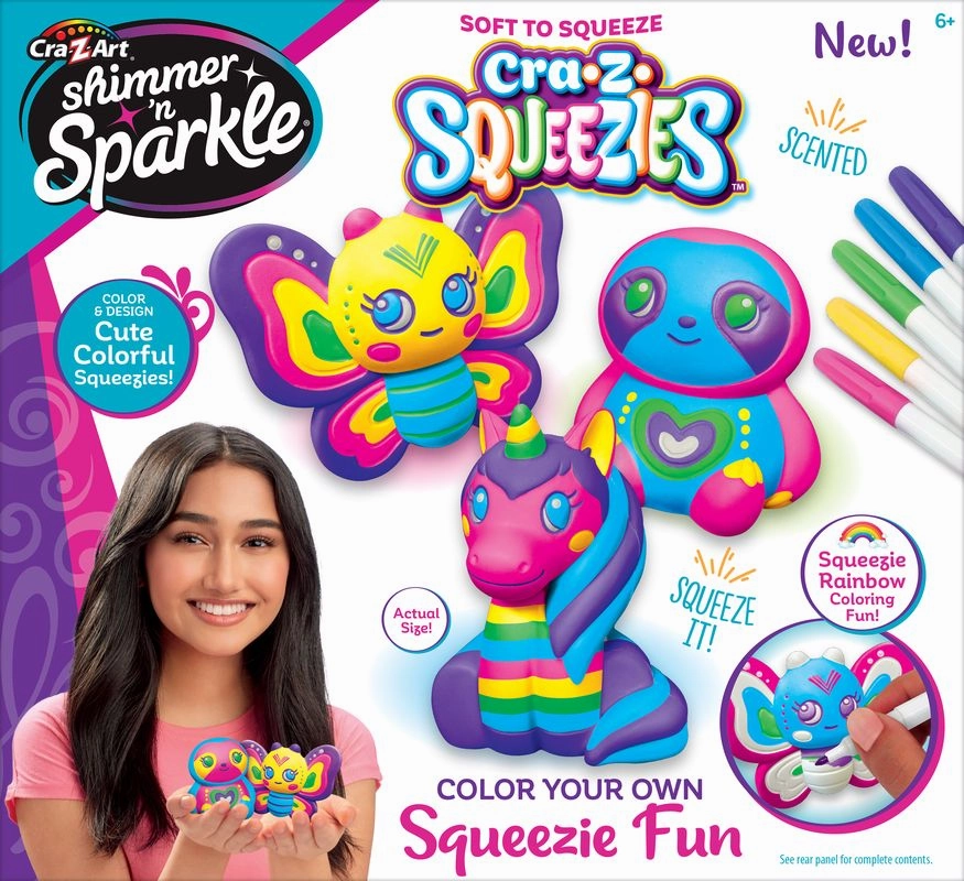 Cra-Z-Art Shimmer N Sparkle Color Your Own Squeezie Fun