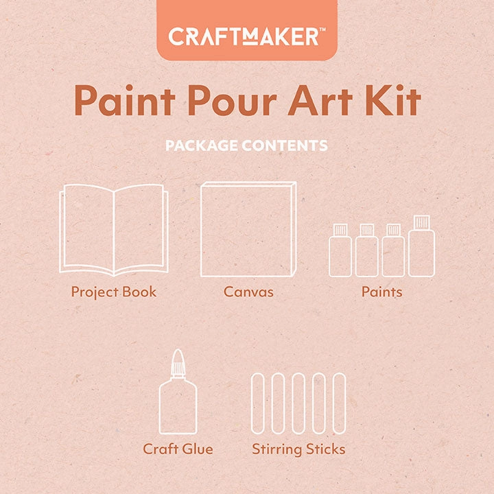 Craft Maker Deluxe Paint Pouring Art Kit