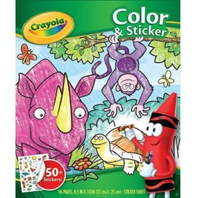 Crayola Animals Colour & Sticker Book