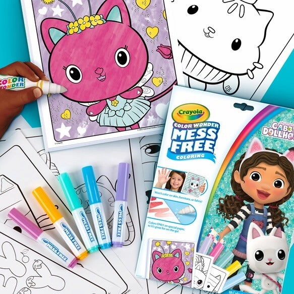 Crayola Colour Wonder Gabbys Dollhouse Mess Free Colouring Book Age 3 