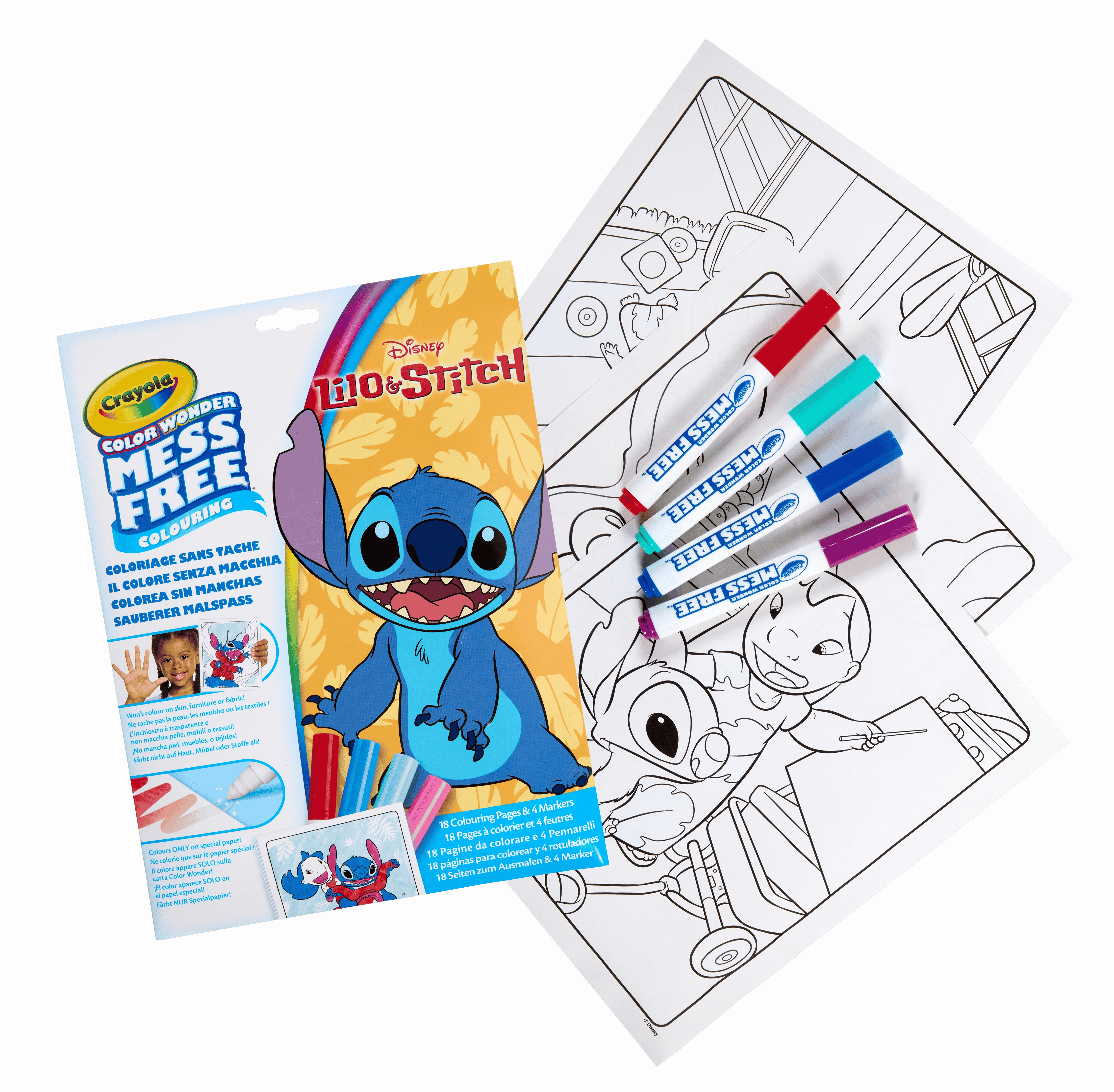 Crayola Colour Wonder Lilo & Stitch Mess Free Colouring Book Ages 3 