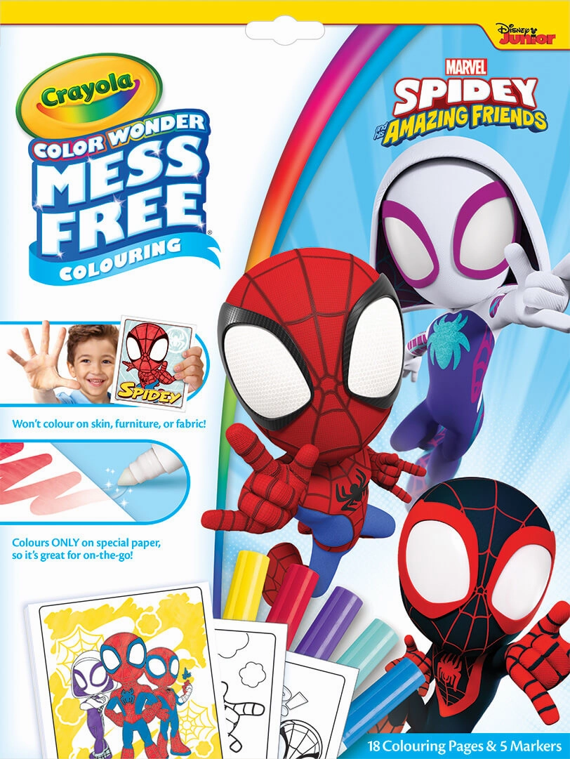 Crayola Colour Wonder Spidey & Amazing Friends Colouring Book Ages 3 