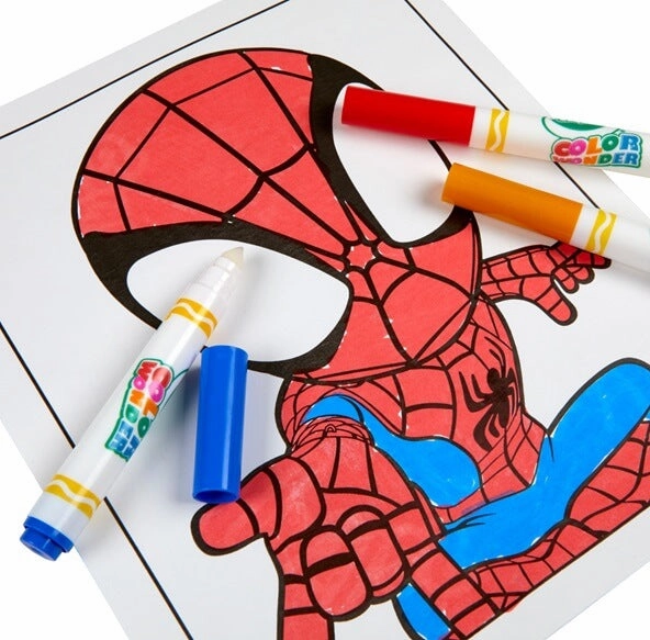 Crayola Colour Wonder Spidey & Amazing Friends Colouring Book Ages 3 