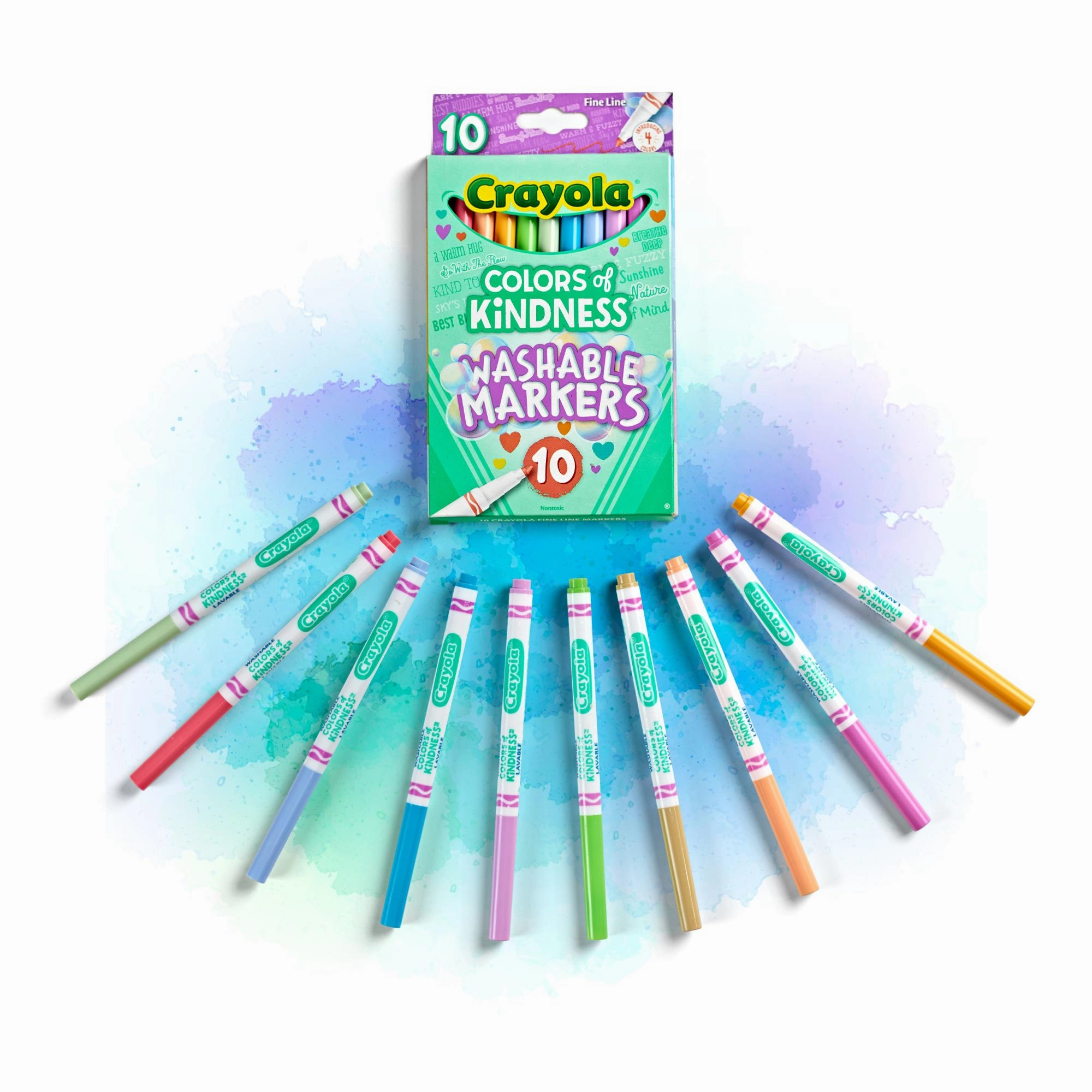 Crayola Colours Of Kindness Fineline Washable Markers 10 Pack