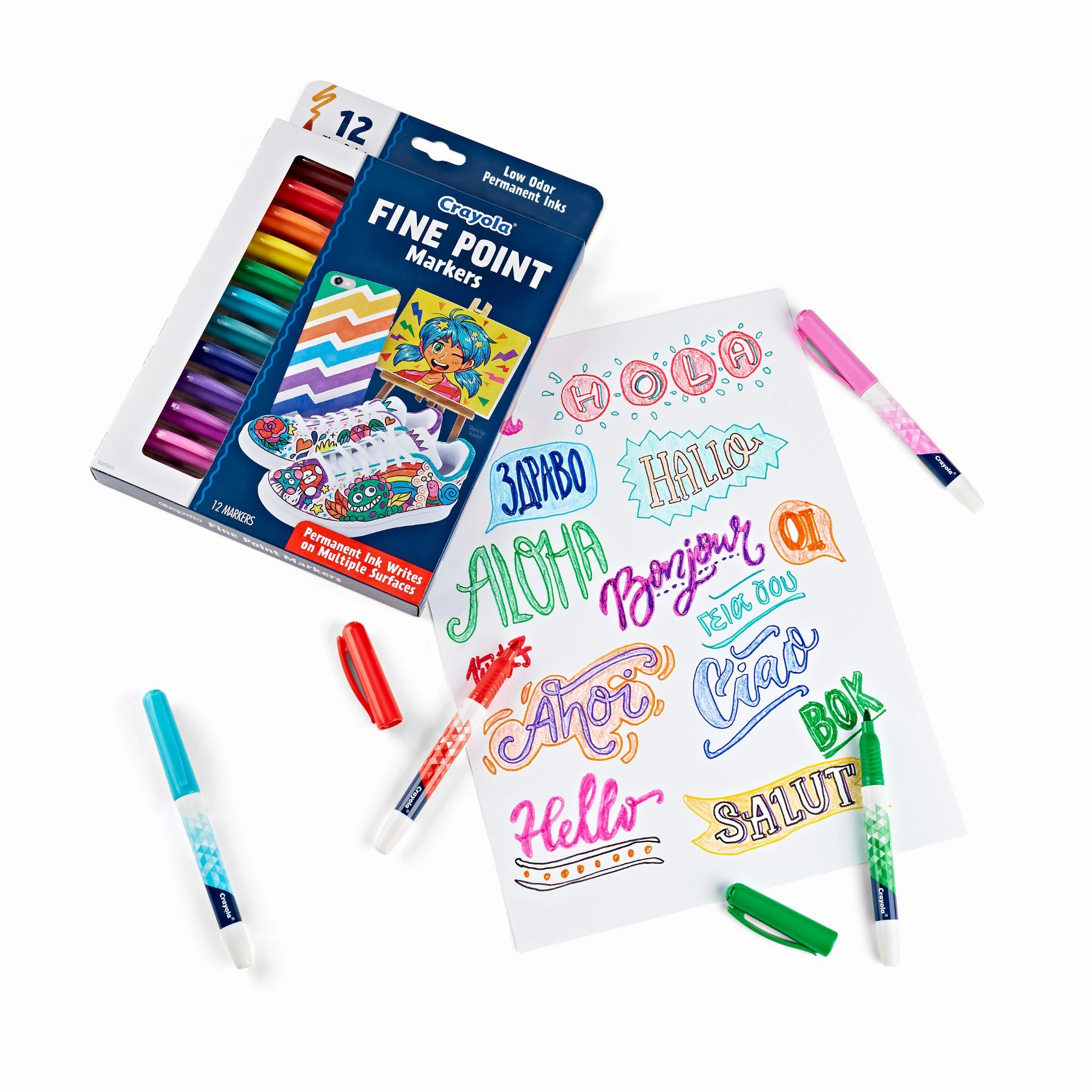 Crayola Doodle & Draw Fine Point Markers 12 Pack