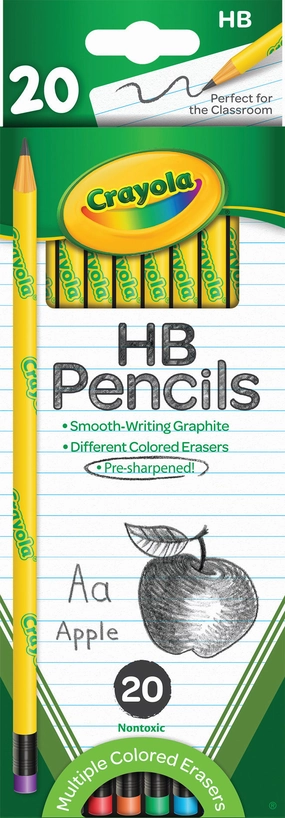 CRAYOLA HB PENCILS 20 PACK