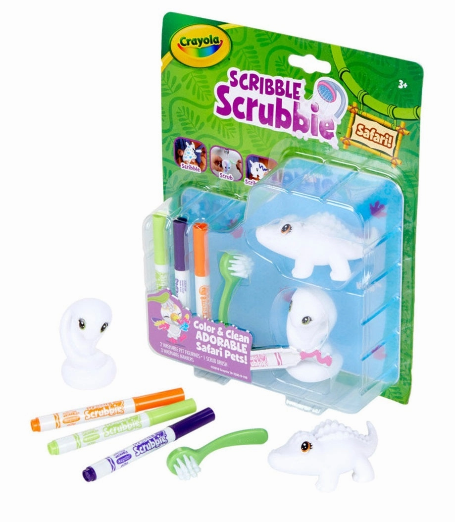 CRAYOLA SCRIBBLE SCRUBBIE SAFARI PETS CROCODILE & SNAKE