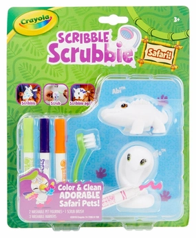 CRAYOLA SCRIBBLE SCRUBBIE SAFARI PETS CROCODILE & SNAKE