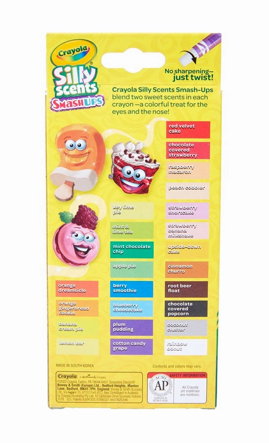 Crayola Smash Ups Mini Twistable Scented Crayons 24pk