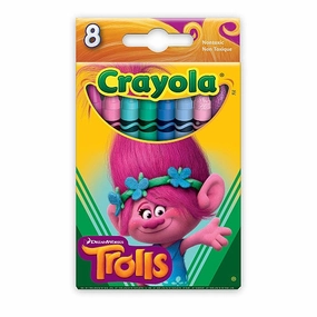 CRAYOLA TROLLS CRAYONS 8 PACK