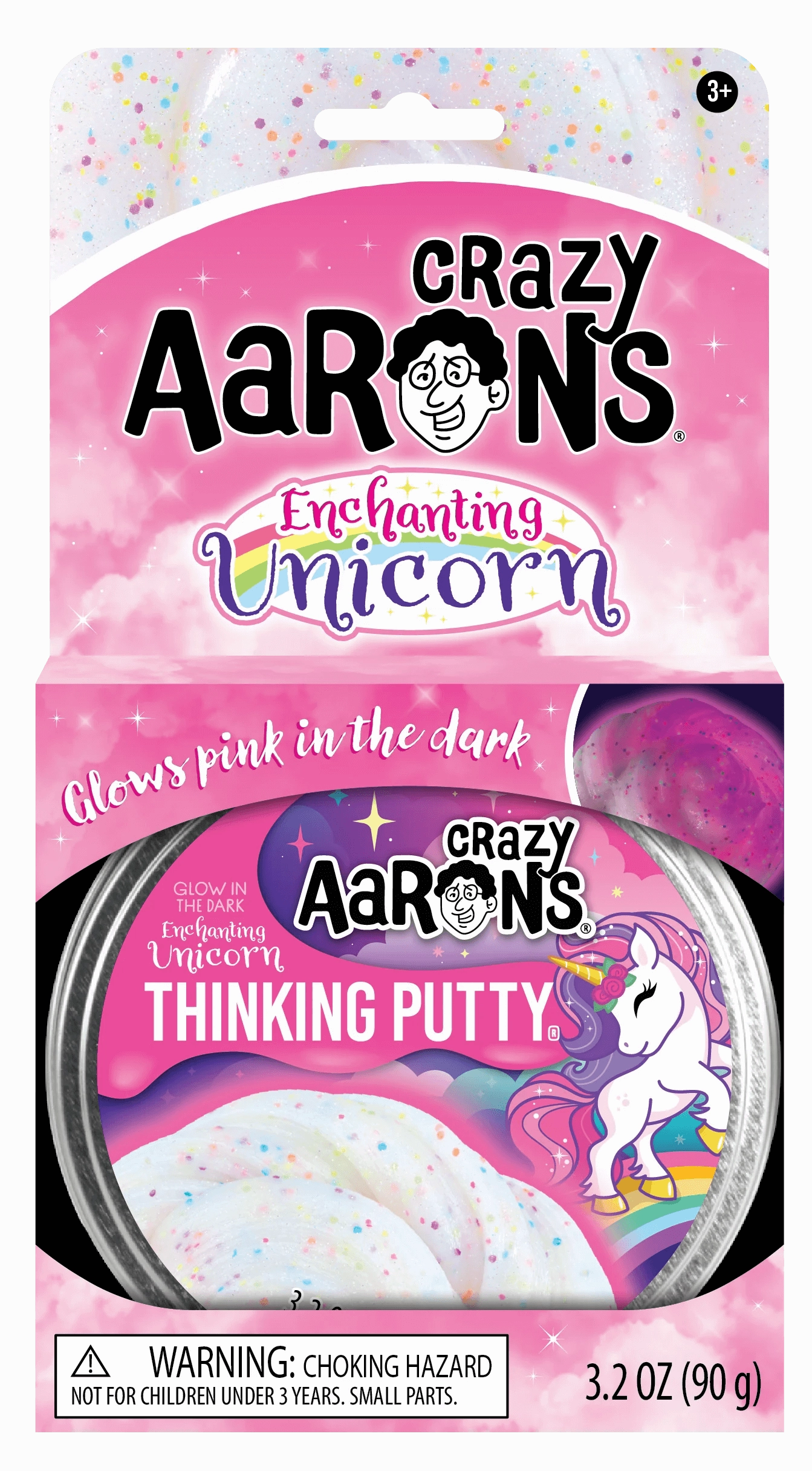 Crazy Aaron's Glowbrights Enchanting Unicorn Thinking Putty for Age 3 