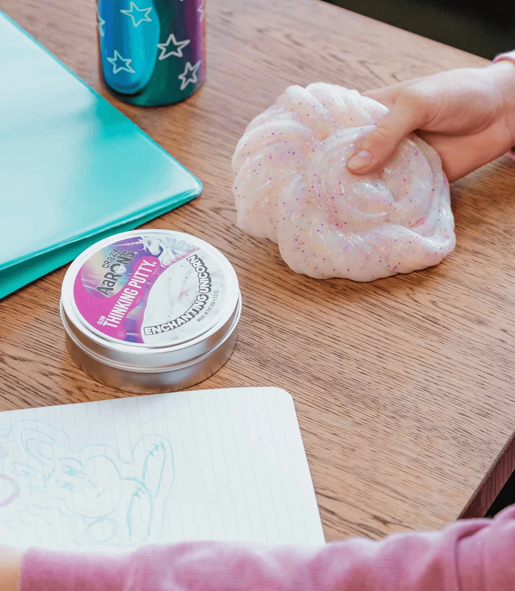 Crazy Aaron's Glowbrights Enchanting Unicorn Thinking Putty for Age 3 