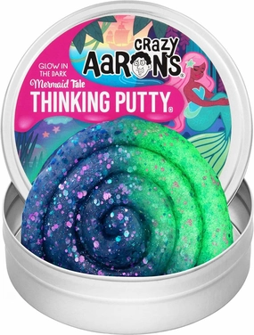 Crazy Aaron's Glowbrights Mermaid Tale Thinking Putty for Ages 3 & Up