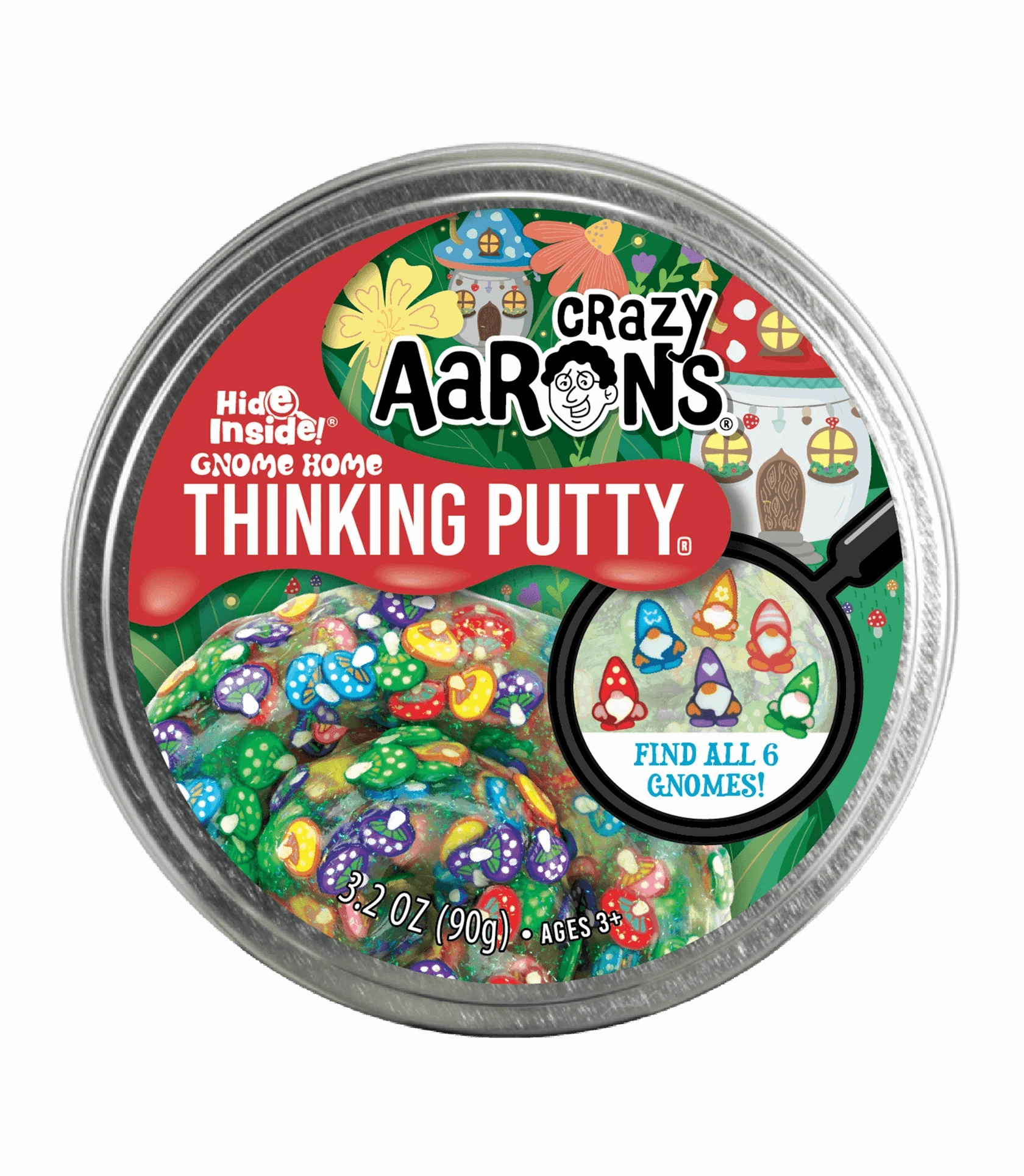 Crazy Aaron's Hide Inside Gnome Home Thinking Putty for Ages 3 and Up
