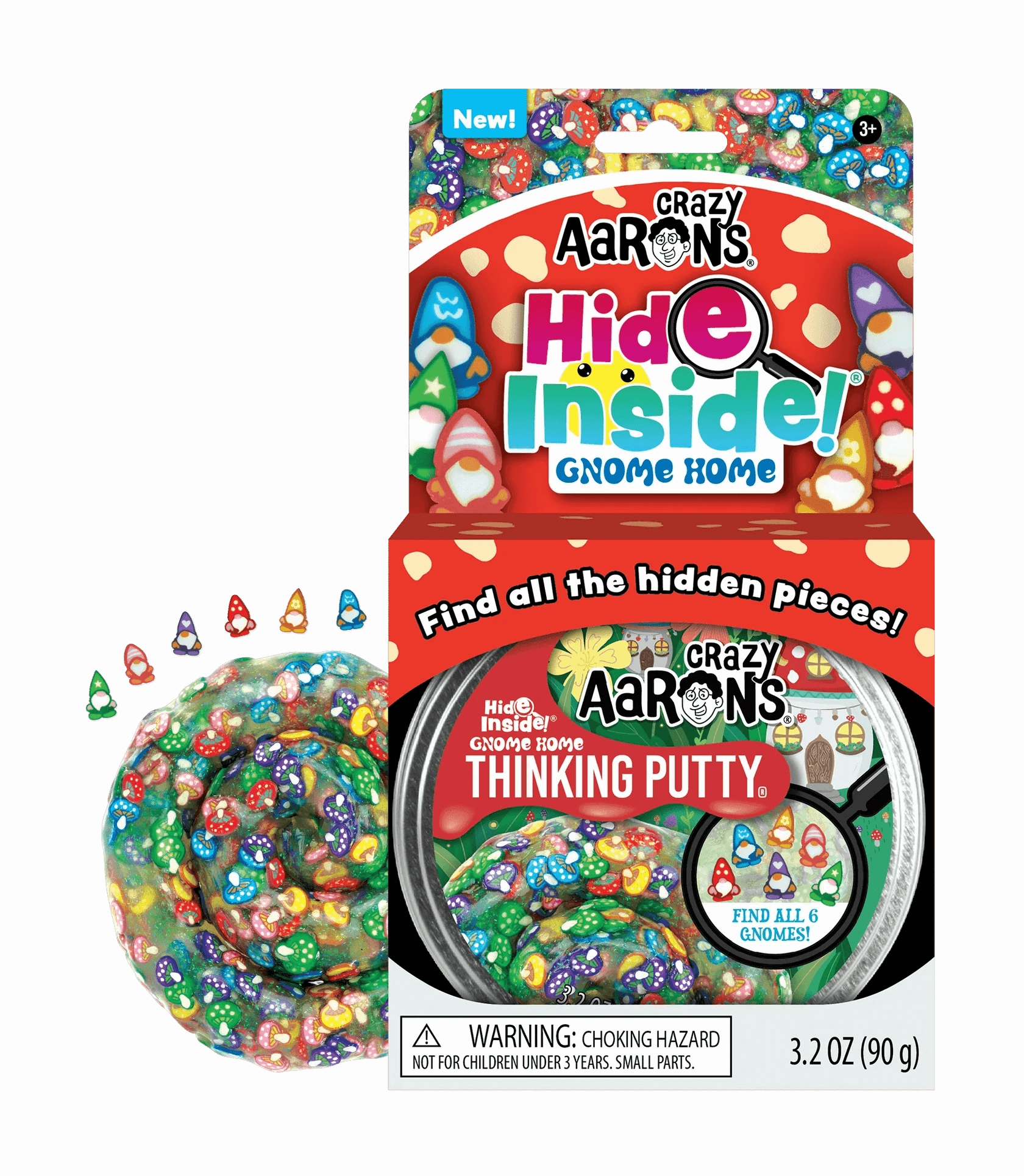 Crazy Aaron's Hide Inside Gnome Home Thinking Putty for Ages 3 and Up