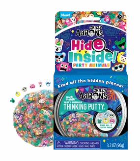 Crazy Aaron's Hide Inside Party Animals Thinking Putty for Ages 3 & Up