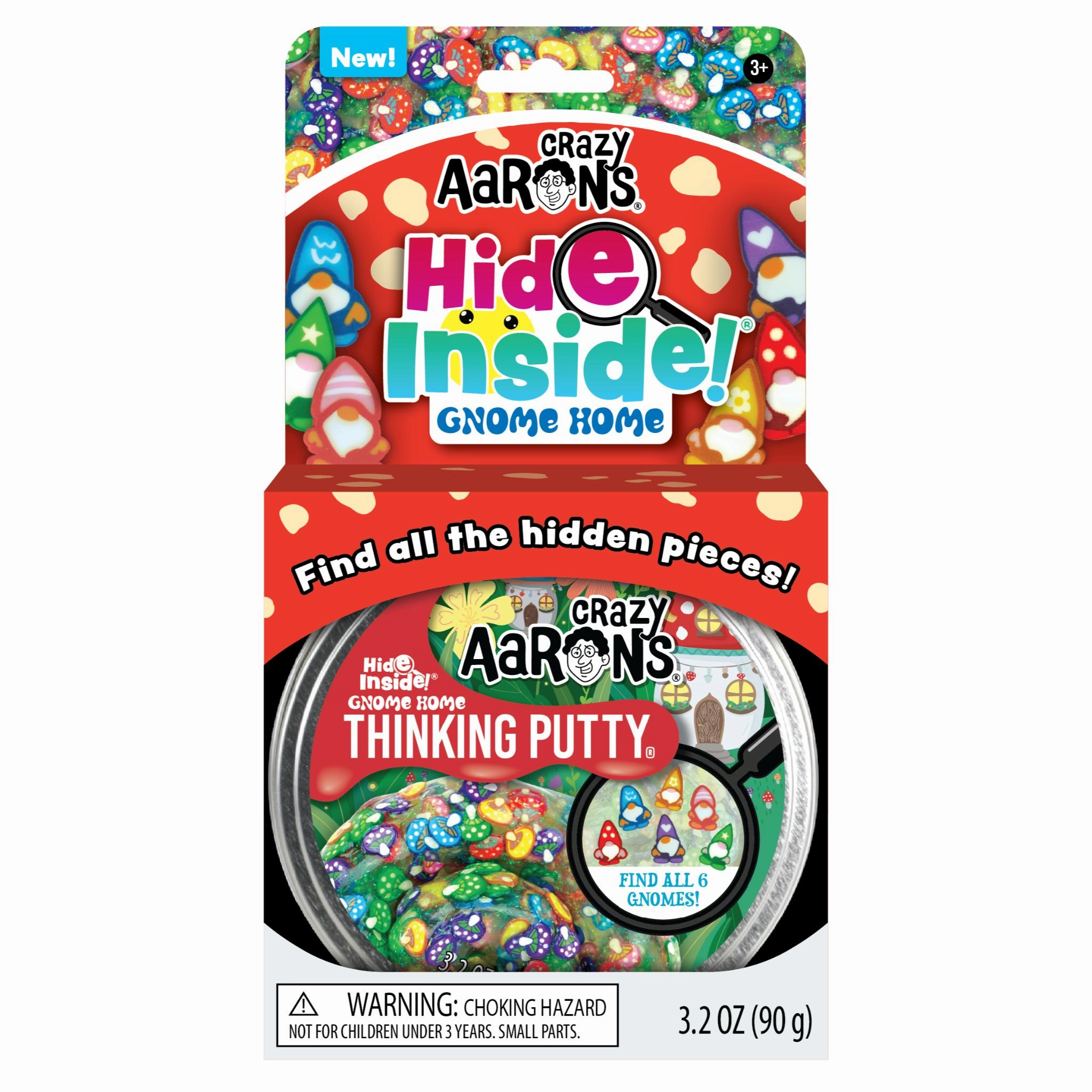 Crazy Aaron's Thinking Putty 4 Inch Hide Inside! Gnome Home