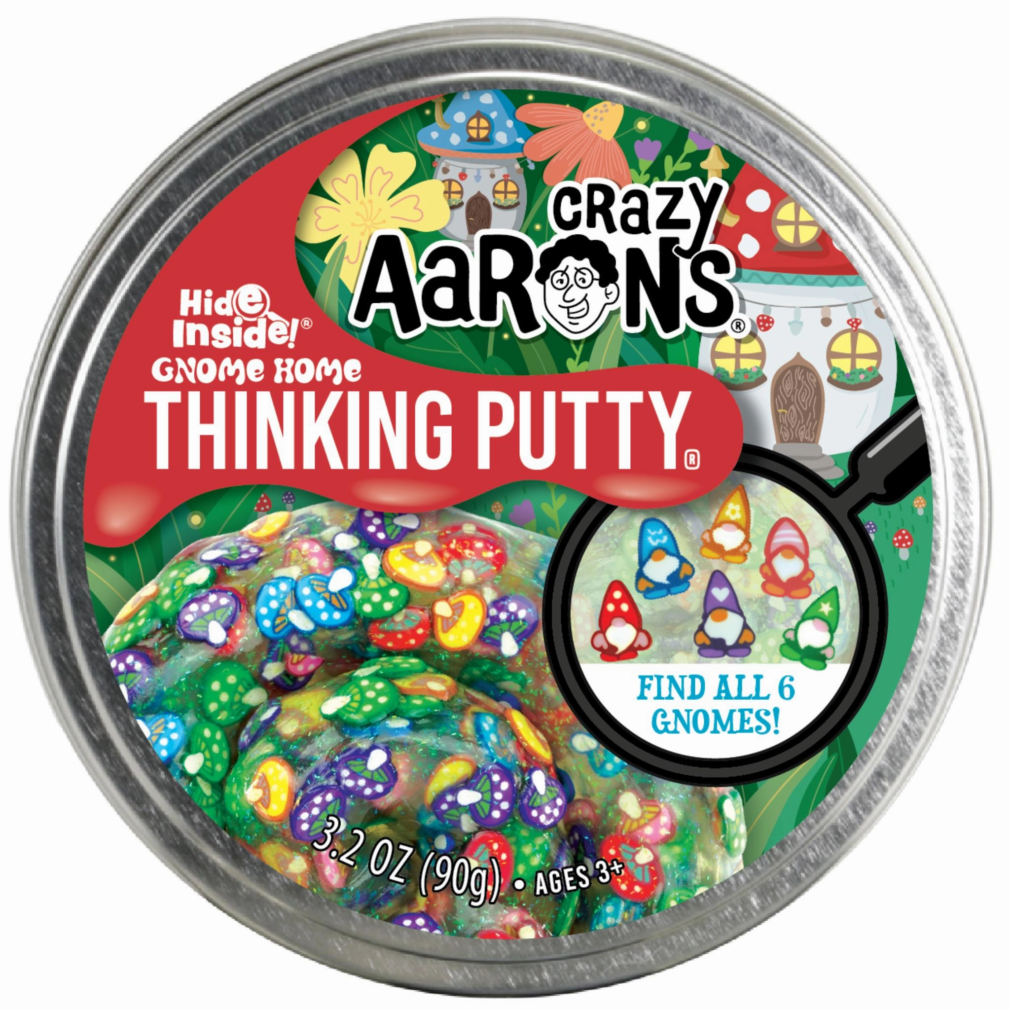 Crazy Aaron's Thinking Putty 4 Inch Hide Inside! Gnome Home