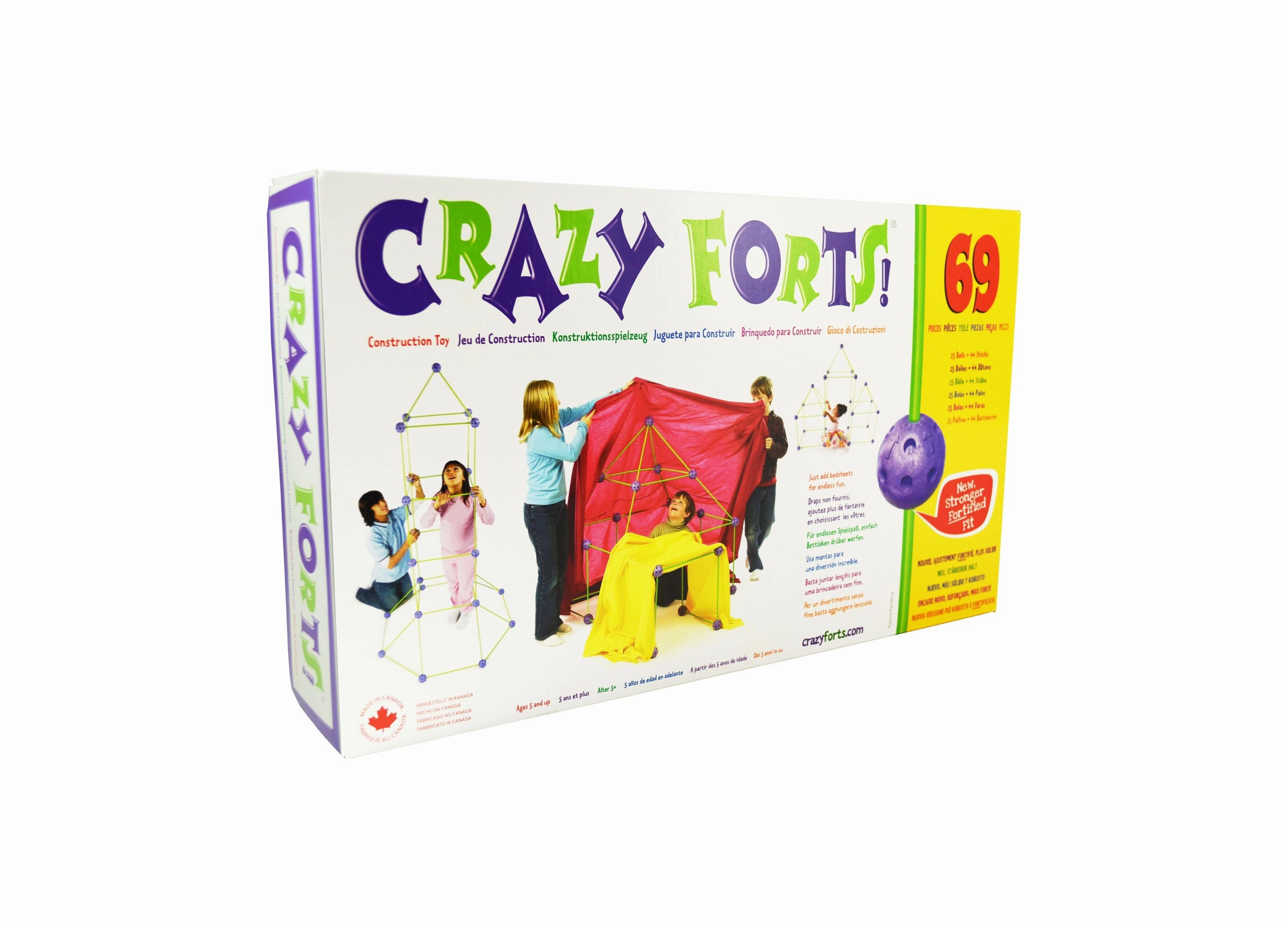 Crazy Forts! Original 69-Piece Building and Construction Toy Set